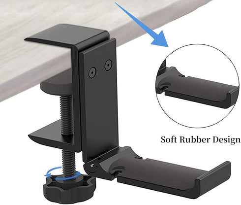 Aluminum Headphone Stand Hanger Foldable with Cable Organizer Headset Holder, Non-Slip Desk Hook Space Save Universal Headphone Mount...