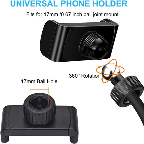 Phone Holder for Ring Light, 2 Pack Phone Mount Ring Light Phone Holder Attachment, Phone Clamp Mount for Ring Light Phone Holder Replacement/Phon...