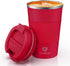 12 oz Stainless Steel Vacuum Insulated Tumbler - Coffee Travel Mug Spill Proof with Lid - Thermos Cup for Keep Hot/Ice Coffee,Tea and Beer (Red)...