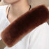 2 Pack Automotive Authentic Sheepskin Car Seat Belt Pads, Soft Shoulder Pad, Neck Cushion Protector, Genuine Natural Merino Wool (Saddle Brown)...