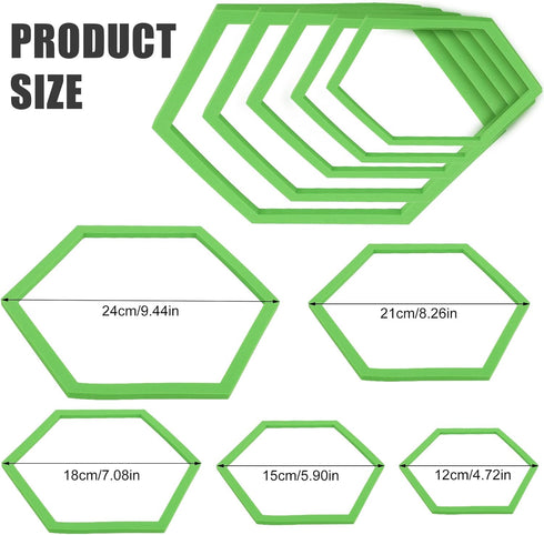 5pcs Aquarium Floating Plant Corral, Foam Fish Feeding Rings Hexagon Fish Tank Food Ring for Keeping Floating Plants in Place (Green)...