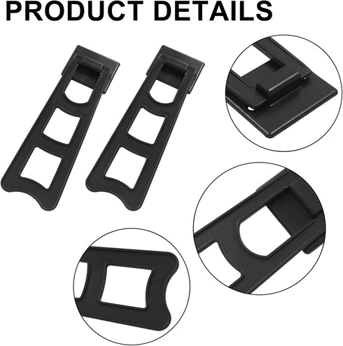 12pcs Easel Back Stand, Plastic Picture Frame Easel Backs, Black Adhesive Easel Back Support, Easel Back Frame Holder with 1pcs Screwdriver...