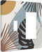 Monstera Palm Boho Light Switch Cover 2 Gang Combination Single Toggle Rocker/Decora Wall Plate Decorative Switch Plate Electrical Faceplate for F...