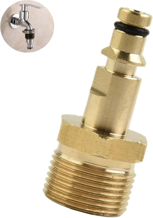 M22 Pressure Washer Plug to Quick Connect Coupler Adapter, Solid Brass Construction Pressure Washer Parts for K Series Spray Nozzle Tips Up to 220...