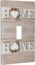 Home Wall Plate 1 Gang Single Toggle Decorative Light Switch Cover Modern Abstract Switch Plate Cover for Bedroom Kitchen Home Decor White Love...