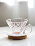 ElephantNum HERO Petal Glass Coffee Dripper V60 Barista Pour Over Hand Drip Brewer Pink...
