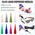 Auniwaig 100Pcs 14Ga Plastic Tapered Dispenser Needles, Olive PE, Luer Lock, for Oil or Glue Applicator...