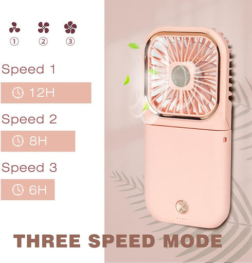 Portable Mini Fan Small Battery Operated Fan 5 in 1 as Power Bank,Phone Holder,Handheld Fan,Desk Fan, USB Rechargeable Personal Hand Fans,3000 mAh...