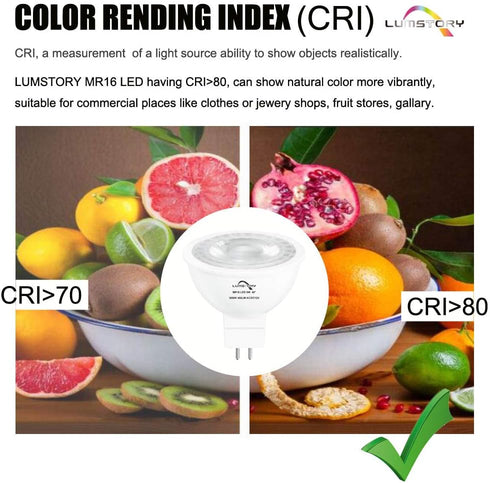 MR16 LED 12V Bipin Bulb 3000K Warm White 50W Halogen Replacement GU5.3 5W 450lm 40 Degree Flood Beam Angle for Landscape and Track Lighting 10-Pac...