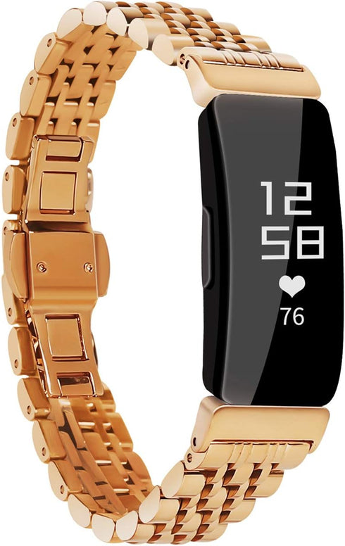 Chofit Metal Bracelet Compatible with Fitbit Inspire/Inspire HR/Inspire 2 Bands, Stainless Steel Replacement Strap Bangle Bracelet Wristband Acces...