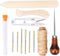 WONVOC 12 Pcs Bookbinding Tools Kit, Bone Folder Paper Creaser, Sewing Awl Tool, Waxed Thread, Large Eye Needles, Scissors for Leathercraft Bookbi...