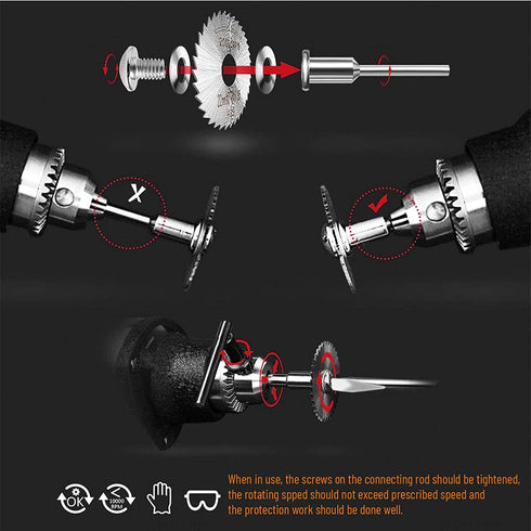 Cutting Wheel Set for Drills Rotary Tool, 8Pcs HSS Rotary Drill Saw Blades Steel Saw Disc Wheel Cutting Blades with 1/8" Straight Shank Mandrel, o...