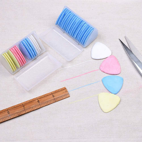 30 Pcs Professional Triangle Tailor's Chalk Tailors Chalk Markers Sewing Fabric Chalk with Box for Sewing Crafting...