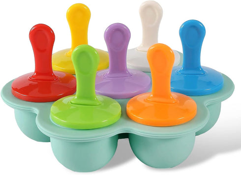 Silicone Popsicle Molds, Ice Pop Molds, Storage Container for Homemade Food, Kids Ice Cream DIY Pop Molds - BPA Free (R-Green)...