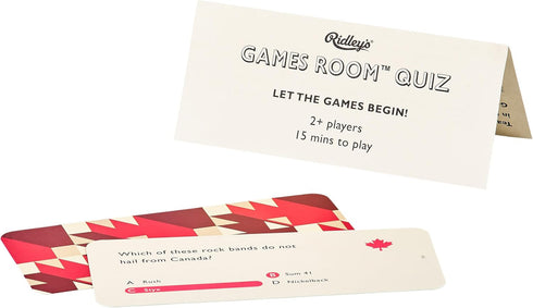 Ridley's Games Room How Well Do You Know Canada? Trivia Card Game – Trivia Game for Adults and Kids – 2+ Players – Includes 140 Questions – Fun Qu...