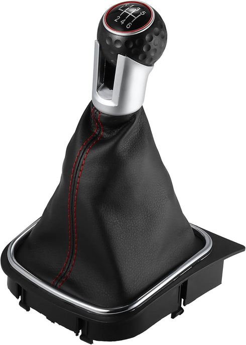 X AUTOHAUX Car 6 Speed Manual Gear Shift Knob for Volkswagen Jetta for VW GTI 2006-2014 for VW Golf Stick Shifter Knobs Cover Plastic Black...