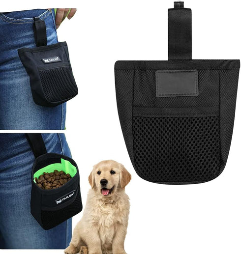 Dog Training Treat Pouch Portable Dog Walking Waist Bag Outdoor Pet Training Reward Container Hook Design Mini Waist Pocket Bag for Pet Snack Kibb...