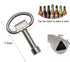 Hysagtek 4 Pcs Workshop Assortment Utility Keys Kit, Plumbers Tool Key Set for Radiators Gas Electric Meter Boxes...