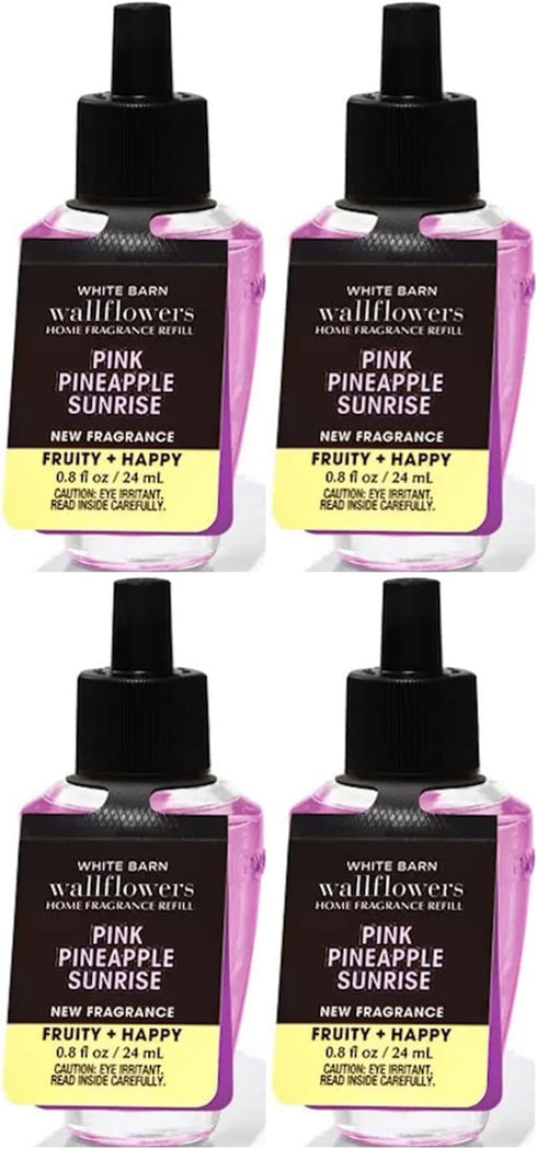 Bath & Body Works WallFlowers Fragrance Refill 0.8 Oz 4 Pack (Pink Pineapple Sunrise)...