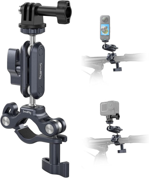 SMALLRIG Bike Motorcycle Handlebar Mount for Gopro, Pole and Roll Bar Mount, CNC All-Metal 22-32mm for Action Cameras Gopro, Insta360 and DJI - 41...