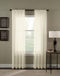 Curtainworks Trinity Crinkle Voile Sheer Curtain Panel, 51 by 84", Oyster...