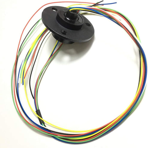 Taidacent Hollow Slip Ring Signal Power Continued 2/4/6/12 Road Collector Ring Conductive Electric Motor Slip Ring Rotating Connector (5mm Inner D...