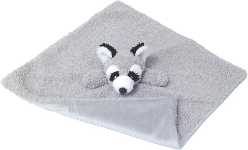Baby Gray Raccoon Soft Stuffed Animal Security Blanket, Plush Raccoon Character Lovey Blanket, Baby Shower/Nursery Gift, Cuddly Newborn, Infant, T...