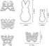Metal Two Rabbits Cutting Dies,Four Butterfly Die Cuts Embossing Stencils Template Mould for DIY Scrapbooking Album Decorative Paper Dies Card Mak...