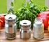 HOME EC Original Glass Salt and Pepper Shakers Set with Adjustable Pour Holes - Stainless Steel Salt Shaker and Pepper Shaker - Farmhouse Salt and...