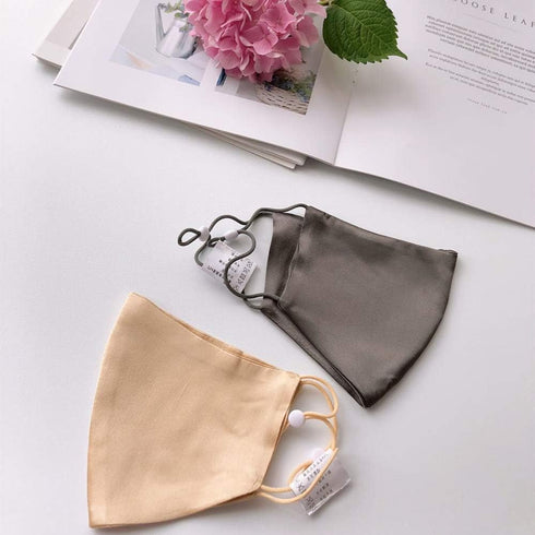 100% Mulberry Silk Mask Adjustable with Filter Pocket...