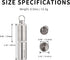 Keychain Pure Titanium Pill Holder Metal Case, Portable Small 2 Compartment Waterproof Pill Box Container for Travel Emergency Purse Pocket...
