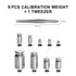 Calibration Weights 210g,9 PCS High Precision Scale Calibration Weight Kit,1g 2g 5g 10g 20g 50g 100g Calibration Weight with Stainless Tweezers fo...
