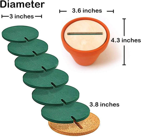 Coasters DIY Cactus Coaster Set of 6 Pieces with Flowerpot Holder for Drinks Novelty Gift for Home Office Bar Decor and Improvement, Sirensky Bran...