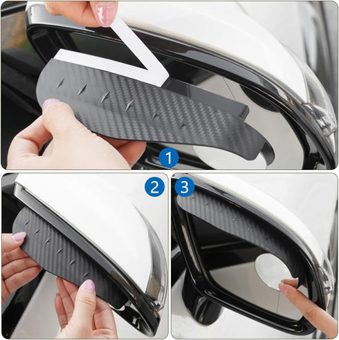 Blind Spot Mirrors, Side Rear View Mirror Rain Visor Guard, Reversing Auxiliary Round Convex Blind Area Mirror, Wide Angle Adjustable for Car SUV ...