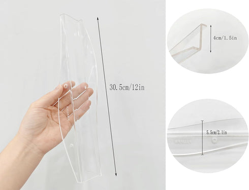 12 inch Transparent Acrylic Wall Mounted Toy Display Stand,Mini Doll/Toy Storage Rack Key Rack, Picture Book, Small car Collection, Acrylic Small ...