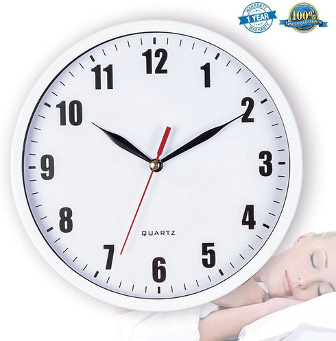 SAC SMARTEN ARTS 8" Silent Quartz Wall Clock Non-Ticking Digital Clock...
