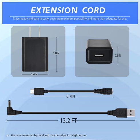 Charge Cable Power Adapter Compatible with Ring Stick Up Cam Battery 3rd Gen/2nd Gen/Plug-in, Weatherproof Power Cord Continuously Charge Your Cam...