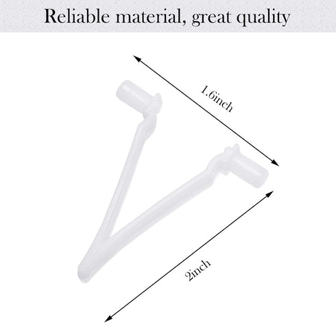 24 Pieces Pool Butterfly Clip V Clip Pool Attachment Clip for Skimmer Net, Leaf Rake, Brush, Pool Supply...