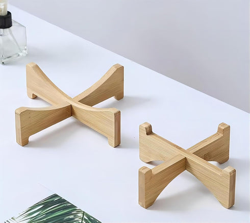 Small Wooden Plant Stand, Decorative Succulents Plant Pot Holder, 7", 2 Pack...