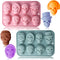 2 Pack 3D Skull Silicone Molds 8 Cavity Skull Themed Baking Mould Tray DIY Baking Tool for Chocolate Cake Dessert Candy Mousse Pastry Handmade Soa...