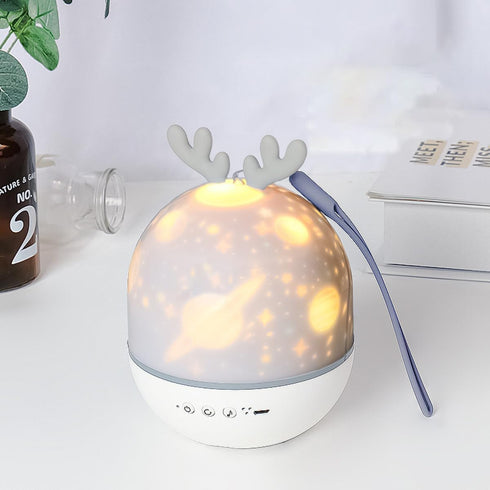Starry Sky Projection Light Luminous Night Light with Remote Control, 6 Kinds of Light Effects and Music Box Combination of Ambient Light, Suitabl...
