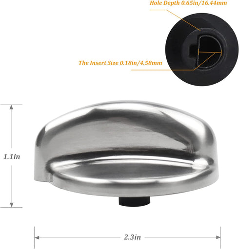 AMI PARTS WB03K10303 Upgraded Surface Burner Control Knob Compatible with P4980246, EAP3486484, PGB908SEM3SS,J2B918SEL2SS,PGB928SEM1SS