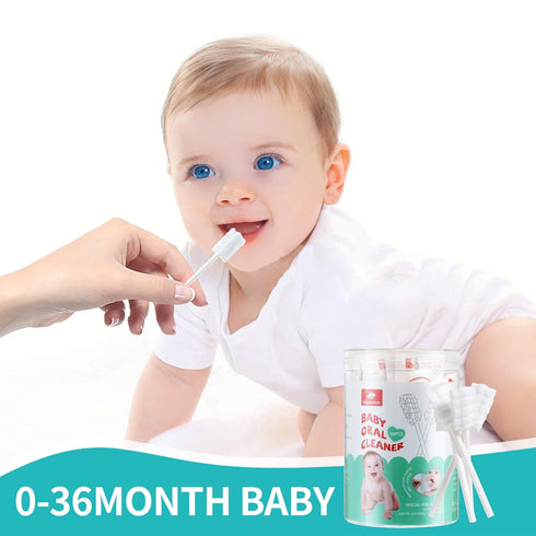 Dearlomum Baby Tongue Cleaner, Newborn Toothbrush, 96PCS Disposable Infant Toothbrushes, Gauze Gum Cleaner Toothbrush Baby Oral Cleaning Stick Den...