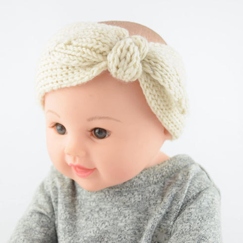 IZUS Turban Headband Baby Girl - Warm Rabbit Knot Hair Band, Knit Head Wrap for Newborn, Toddler and Children (One Size (Fit for 2 months to 7 Yea...