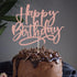 Glitter Happy Birthday Cake Topper, Anniversary Celebration Party Decoration, Birthday Cake Party Decoration Supplies (rose gold)...