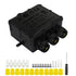 IP68 External Junction Box, 4 Way Plug Line Outdoor Electrical Box, M25 Coaxial Cable Connector Wire Range 4 to 14mm, Cable Box Enclosure for Trai...