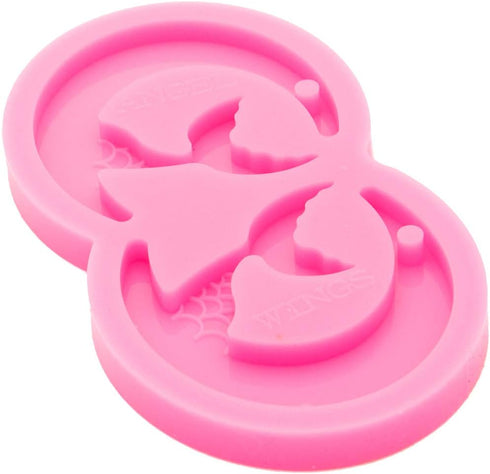 Super Glossy Moon Mermaid Silicone Mold Earring Epoxy Craft Silicone Molds Clay Mould DIY Necklace Jewelry Making Silicone Epoxy Molds Size S...