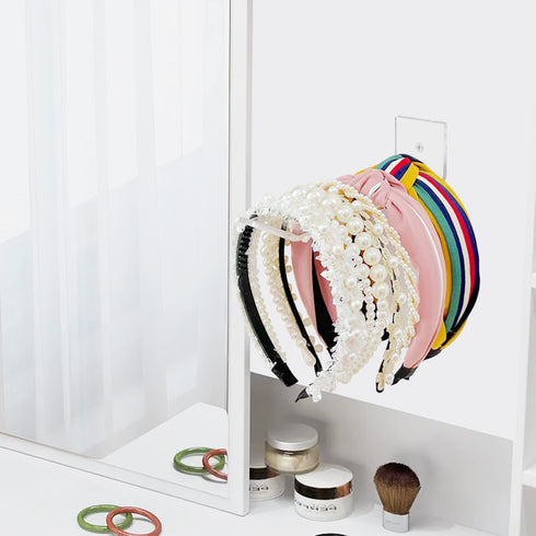 Bigfety Acrylic Headband Holder Wall, 6 Pack Clear Hanging Headband Organizer Storage for Girls Women...