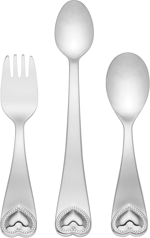 Reed & Barton Precious Heart 3Pc Flatware Set, 0.45 LB, Metallic, 3 Pieces...