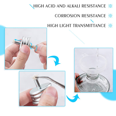 Dental Alcohol Lamp Glass - Alcohol lab Burner Portable Chemistry Heating Equipment for Dental Science Experiments Household and Camping Come with...